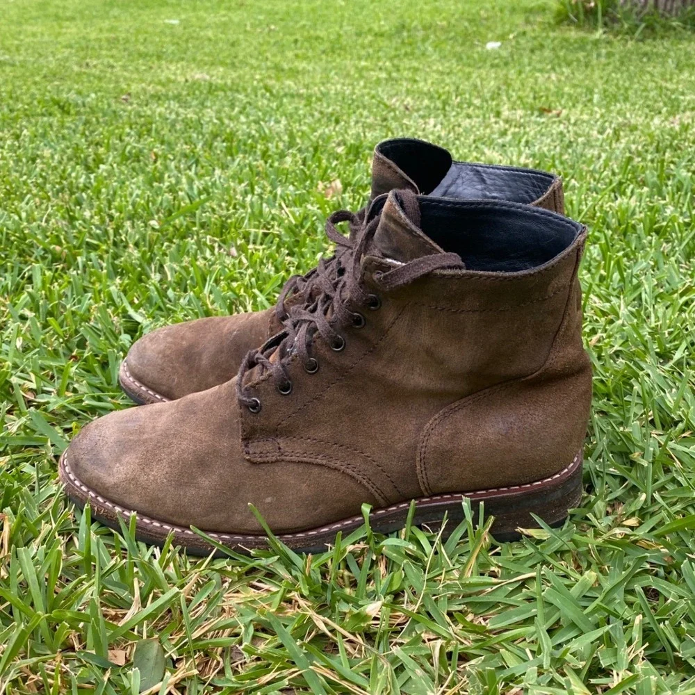 Thursday Boot Co President Brown Suede Lace Up Boots Mens 10.5 Handcrafted